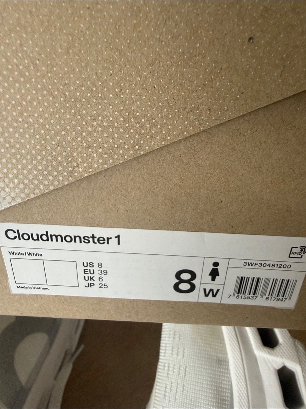On Running Cloudmonster 1 Sneakers - All White / White Women’s Sz 8 - Picture 10 of 10